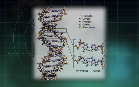 Visual evidence plate for DNA double helix