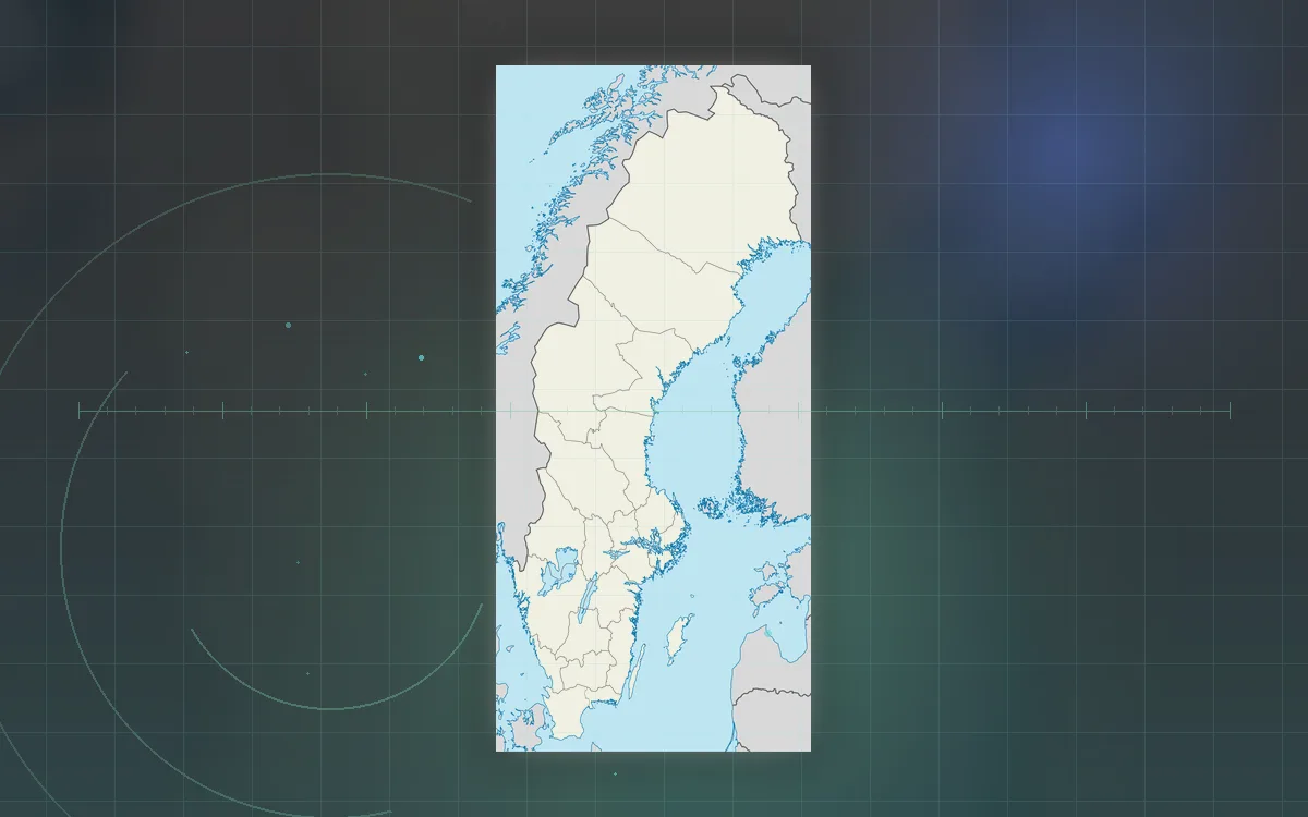 Visual evidence plate for Sweden north to south