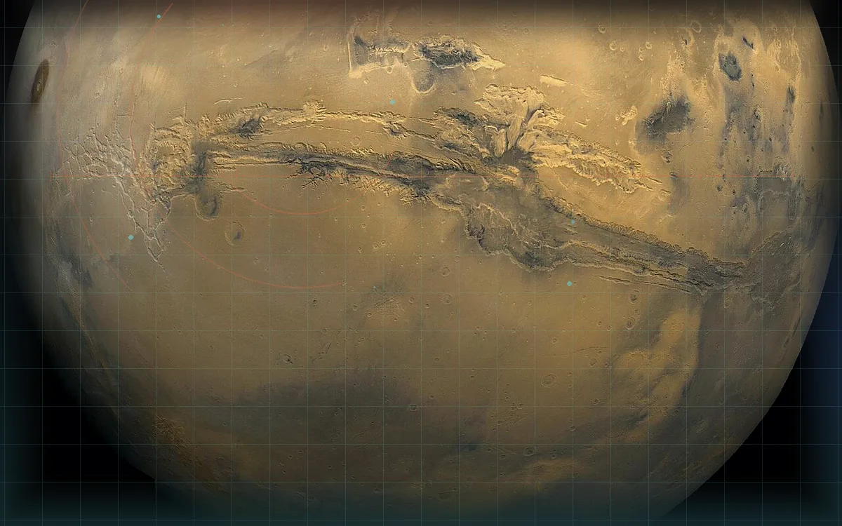 Visual evidence plate for Valles Marineris